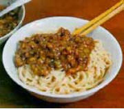 Chinese Food Recipe: Noodles with Fried Bean Paste Sauce