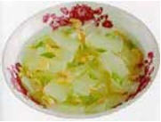 Chinese Food Recipe:  White Gourd Soup with Dried Shrimps